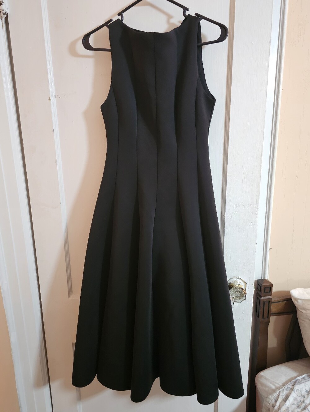Fashion Nova Black Sleeveless Midi Fit-and-Flare Dress